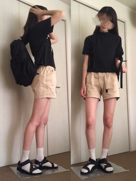 「BURTON（バートン）のアイテム（バックパック/リュック）」を使った、non.さん（レディース・169cm）の夏コーディネート