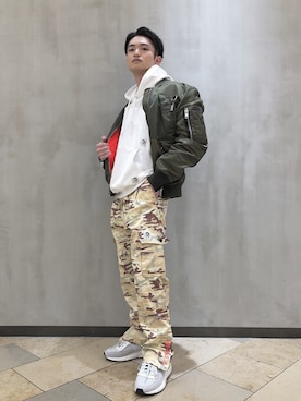 「DIESEL（ディーゼル）のアイテム（その他パンツ）」を使った、純 平さん（メンズ・170cm）の冬コーディネート