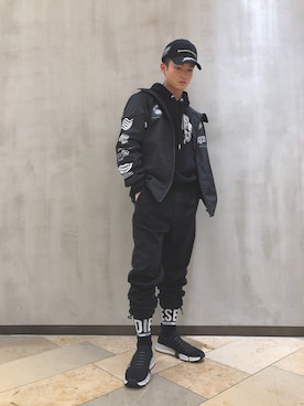 「DIESEL（ディーゼル）のアイテム（ブルゾン）」を使った、純 平さん（メンズ・170cm）の春コーディネート