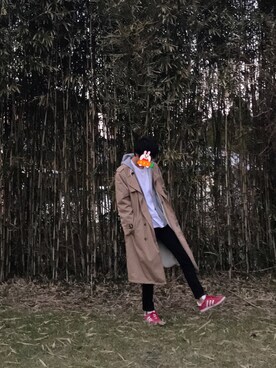 「URBAN RESEARCH Sonny Label（アーバンリサーチサニーレーベル）のアイテム（トレンチコート）」を使った、はーるきんぽんさん（メンズ・182cm）の秋コーディネート