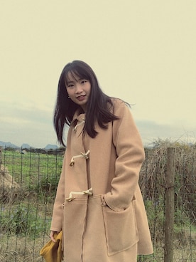 「stradivarius（ストラディバリウス）のアイテム（帽子）」を使った、chunlaiさん（レディース・158cm）の冬コーディネート