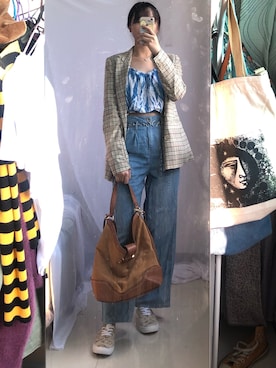 「PULL&BEAR（プルアンドベア）のアイテム（アクセサリー）」を使った、chunlaiさん（レディース・158cm）の春コーディネート