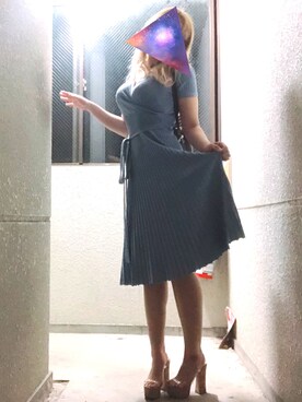 「サマーニット」｜シオンさん（レディース・156cm・10代）の夏コーディネート