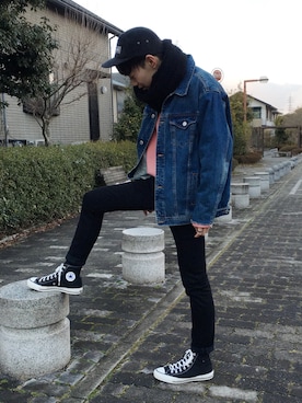 「WEGO（ウィゴー）のアイテム（スウェット）」を使った、Ryoさん（メンズ・173cm）の冬コーディネート