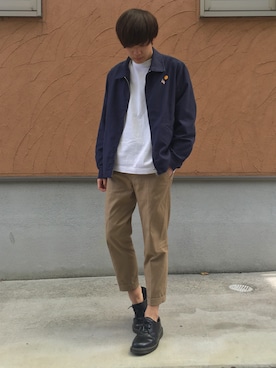 「Dr. Martens（ドクターマーチン）のDr.Martens (ドクターマーチン)/1461 3EYE GIBSON SHOES（その他シューズ）」を使った、Ryoさん（メンズ・173cm）の春コーディネート