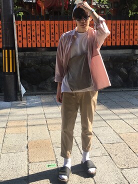 「MONKEY TIME（モンキータイム）のアイテム（帽子）」を使った、Ryoさん（メンズ・172cm）の春コーディネート