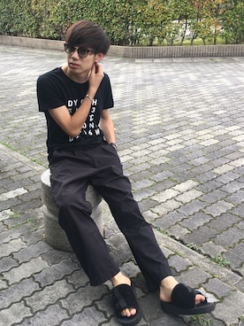 「アイテム（バングル/リストバンド）」を使った、Ryoさん（メンズ・172cm・20代）の夏コーディネート