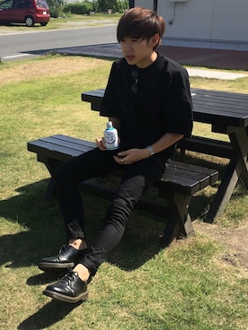 「Dr. Martens（ドクターマーチン）のDr.Martens (ドクターマーチン)/1461 3EYE GIBSON SHOES（その他シューズ）」を使った、Ryoさん（メンズ・172cm）の秋コーディネート