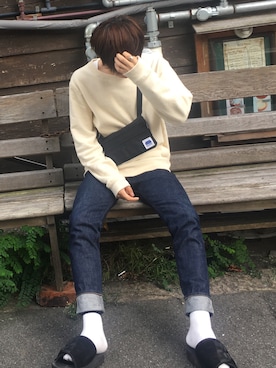「Steven Alan（スティーブンアラン）のアイテム（スウェット）」を使った、Ryoさん（メンズ・172cm）の秋コーディネート