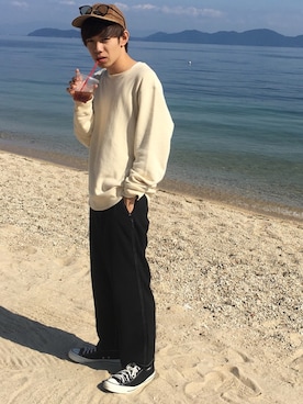 「Steven Alan（スティーブンアラン）のアイテム（スウェット）」を使った、Ryoさん（メンズ・172cm）の秋コーディネート