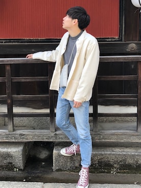 「Steven Alan（スティーブンアラン）のアイテム（カバーオール）」を使った、Ryoさん（メンズ・172cm）の春コーディネート