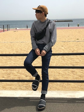 「FREAK'S STORE（フリークスストア）のアイテム（帽子）」を使った、Ryoさん（メンズ・172cm）の春コーディネート