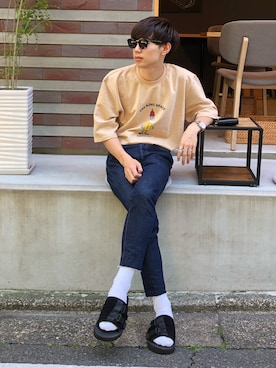 「suicoke（スイコック）のアイテム」を使った、Ryoさん（メンズ・172cm）の春コーディネート