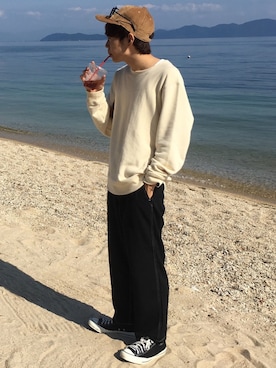 「Steven Alan（スティーブンアラン）のアイテム（スウェット）」を使った、Ryoさん（メンズ・172cm）の秋コーディネート