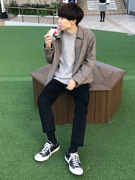 「Steven Alan（スティーブンアラン）のアイテム（ブルゾン）」を使った、Ryoさん（メンズ・172cm）の秋コーディネート