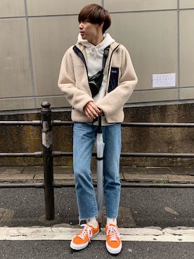 「NINE（ナイン）のアイテム」を使った、Ryoさん（メンズ・172cm）の冬コーディネート