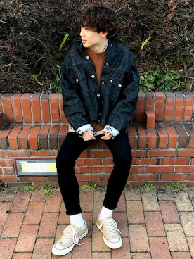 「MR.GENTLEMAN（ミスタージェントルマン）のアイテム」を使った、Ryoさん（メンズ・172cm）の冬コーディネート