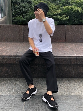 「MONKEY TIME（モンキータイム）のアイテム（帽子）」を使った、Ryoさん（メンズ・172cm）の夏コーディネート