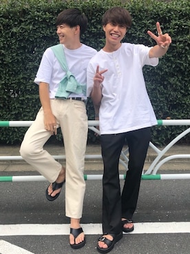 「MANEBU（マネブ）のアイテム」を使った、Ryoさん（メンズ・172cm）の夏コーディネート