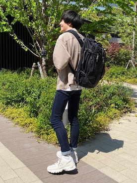 「Steven Alan（スティーブンアラン）のアイテム（スニーカー）」を使った、Ryoさん（メンズ・172cm）の春コーディネート