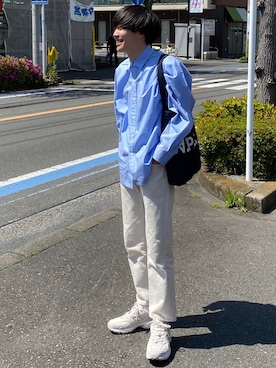 「Steven Alan（スティーブンアラン）のアイテム（スニーカー）」を使った、Ryoさん（メンズ・172cm）の春コーディネート