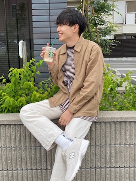 「Steven Alan（スティーブンアラン）のアイテム（スニーカー）」を使った、Ryoさん（メンズ・172cm）の春コーディネート