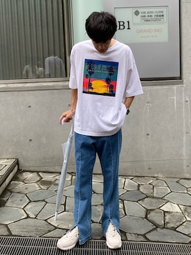 「Steven Alan（スティーブンアラン）のアイテム（スニーカー）」を使った、Ryoさん（メンズ・172cm）の夏コーディネート