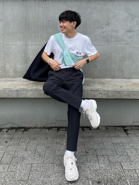 「STUDIOUS（ステュディオス）のアイテム（パンツ）」を使った、Ryoさん（メンズ・172cm）の夏コーディネート