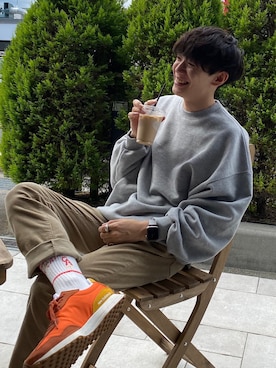 「ROSTER SOX（ロスターソックス）のアイテム（レッグウェア）」を使った、Ryoさん（メンズ・172cm）の秋コーディネート