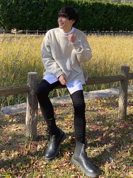 「Steven Alan（スティーブンアラン）のアイテム（ブーツ）」を使った、Ryoさん（メンズ・172cm）の秋コーディネート