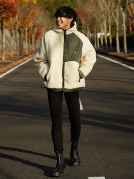 「Steven Alan（スティーブンアラン）のアイテム（ブーツ）」を使った、Ryoさん（メンズ・172cm）の秋コーディネート