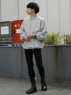 「Steven Alan（スティーブンアラン）のアイテム（ブーツ）」を使った、Ryoさん（メンズ・172cm）の秋コーディネート