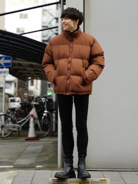 「Steven Alan（スティーブンアラン）のアイテム（ブーツ）」を使った、Ryoさん（メンズ・172cm）の冬コーディネート