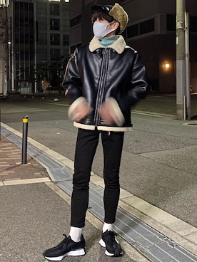 「Ressaca（レサーカ）のアイテム」を使った、Ryoさん（メンズ・172cm）の冬コーディネート