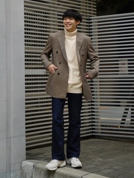 「Steven Alan（スティーブンアラン）のアイテム（スニーカー）」を使った、Ryoさん（メンズ・172cm）の冬コーディネート
