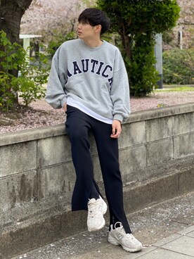 NAUTICA/ノーティカ Arch LogoFleece Sweatshirt