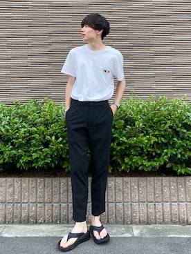 「アイテム（サンダル）」を使った、Ryoさん（メンズ・172cm・20代）の夏コーディネート