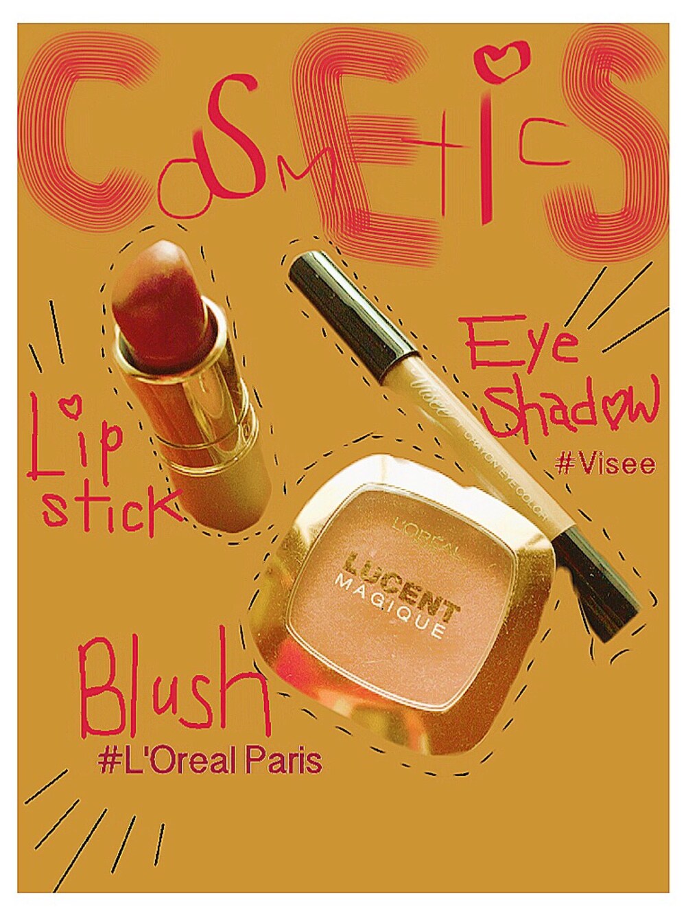 「メイク、リップ、秋冬、コスメ」｜「L'Oreal Parisのアイテム（ファンデーション、ブラウン系）」を使った、NAGIさん（レディース・148cm）の夏コーディネートの1枚目の写真