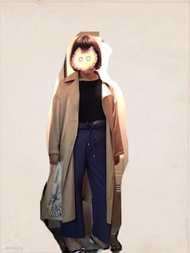 「エコバッグ」｜「アイテム（トレンチコート）」を使った、ちはさん（レディース・166cm）の春コーディネート