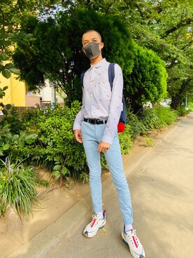 「TOMMY HILFIGER」｜「アイテム（その他）」を使った、ロイ🤡💡さん（メンズ・186cm）の夏コーディネート
