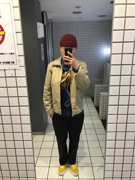 「Dickies（ディッキーズ）のアイテム（その他アウター）」を使った、Tetsuさん（メンズ・171cm）の春コーディネート