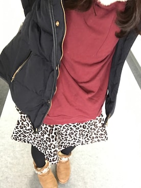 「お気に入りコーデ」｜「アイテム（スウェット）」を使った、あやさん（レディース・155cm）の冬コーディネート