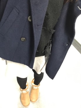 「rich-（リッチ）のアイテム（ジャケット/アウター）」を使った、あやさん（レディース・155cm）の冬コーディネート