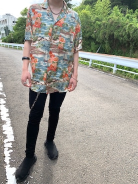 「off white（オフホワイト）のアイテム（ブレスレット）」を使った、∂SANOさん（メンズ・164cm）の春コーディネート