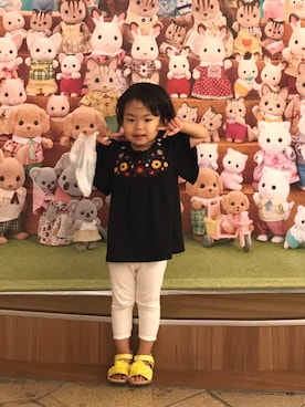 「KP DECO（ケーピーデコ）のアイテム」を使った、ななさん（キッズ・90cm）の秋コーディネート