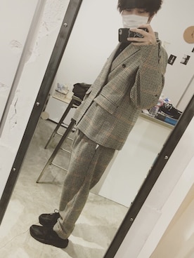 「pants」｜「アイテム（ジャケット/アウター）」を使った、ゆーすけさん（メンズ・178cm）の春コーディネート