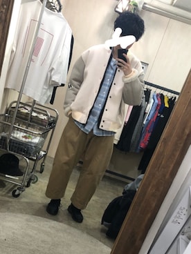「FACETASM（ファセッタズム）のアイテム（ブルゾン）」を使った、ゆーすけさん（メンズ・178cm）の冬コーディネート