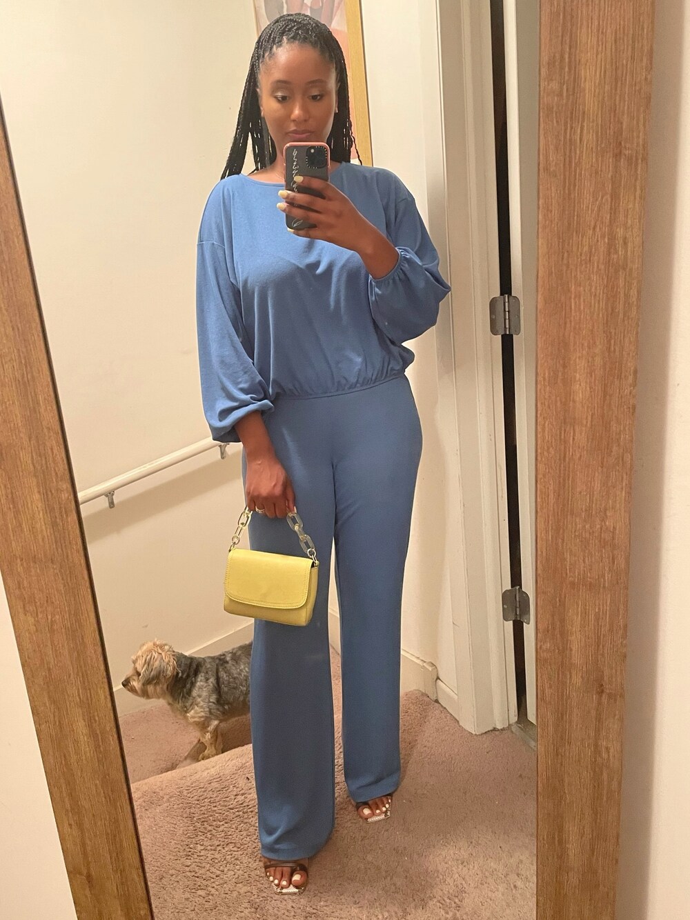 「ZARA、blue、springstyle、twopiece、snake print、monochromatic」｜「ZARAのアイテム（その他パンツ、ブルー系）」を使った、ddivine1さん（レディース・168cm）の春コーディネートの1枚目の写真
