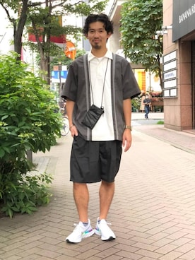「EN ROUTE（アンルート）のアイテム（バッグ）」を使った、MKさん（メンズ・170cm）の夏コーディネート