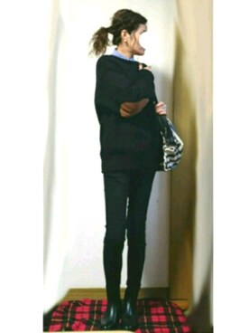 「UNITED ARROWS（ユナイテッドアローズ）のアイテム（レインシューズ）」を使った、あんころさん（レディース・158cm）の冬コーディネート